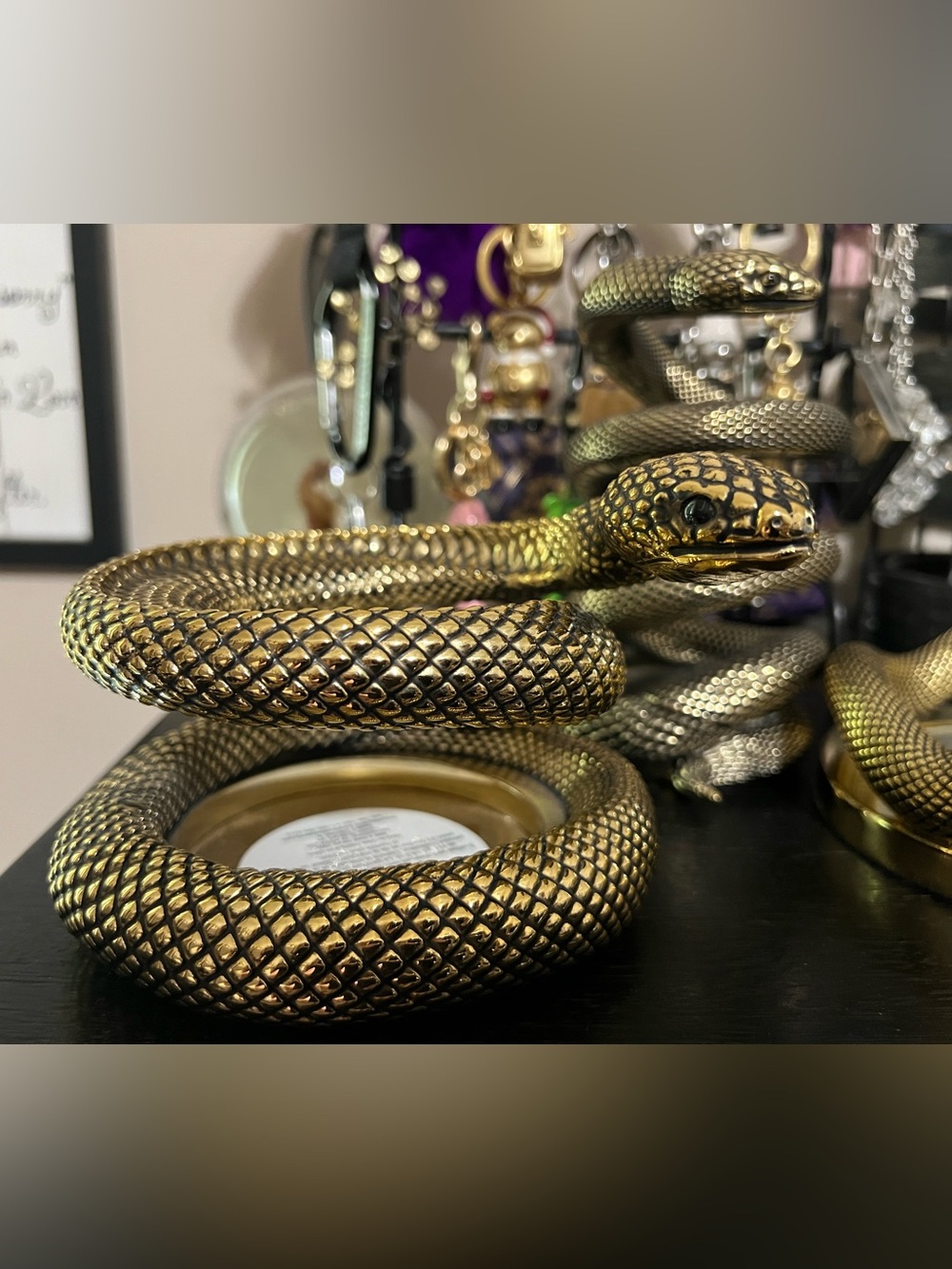 Bath & Body Works Gold SnakeThree wick Holder